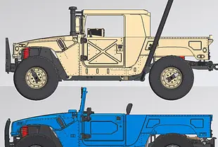 Hummer / Humvee Short body conversion kit by AN3DRC