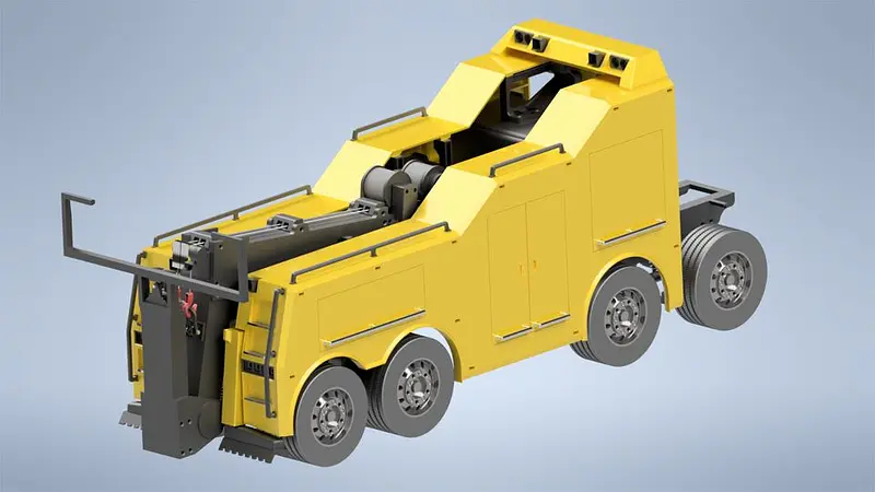 Abschlepp LKW Unterfahrlift Bruder Umbau 1/16 Modellbau