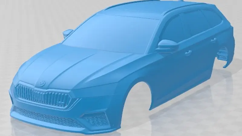 Skoda Octavia RS IV Combi 2020 Printable Body Car 