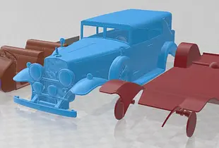 Cadillac V16 Sixteen 1930 Fleetwood Imperial Printable Car 