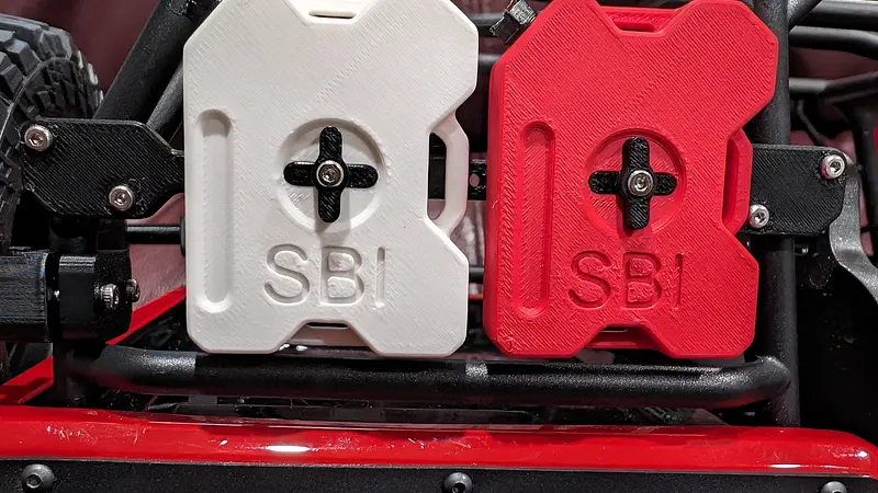 Axial SCX10 III Jeep CJ-7 - Dual Scale Fuel Canister Rack Mount