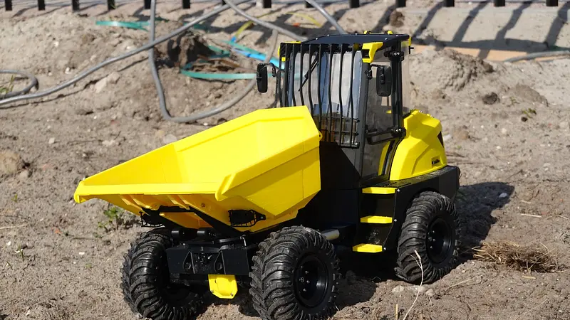 3D Printed RC MULTIDIRECTIONAL DUMPER in 1/8.5 scale by AN3DRC