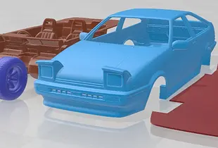 Toyota Sprinter Trueno GT Apex AE86 Printable Car 