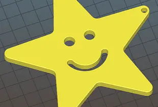 Key ring / chain Happy star