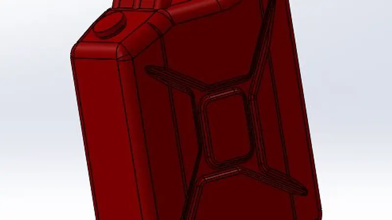 RC Crawler Scale Gas Can (Jerrycan) 1/4-20 Lay-down Screw Mount