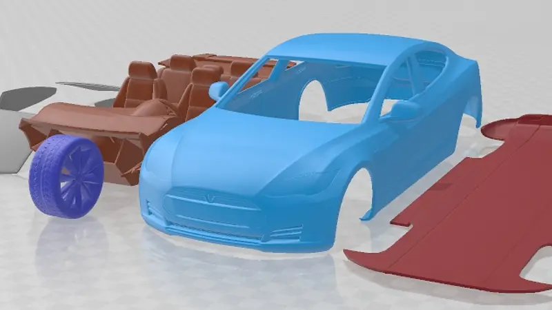 Tesla Model S 2013 Printable Car 