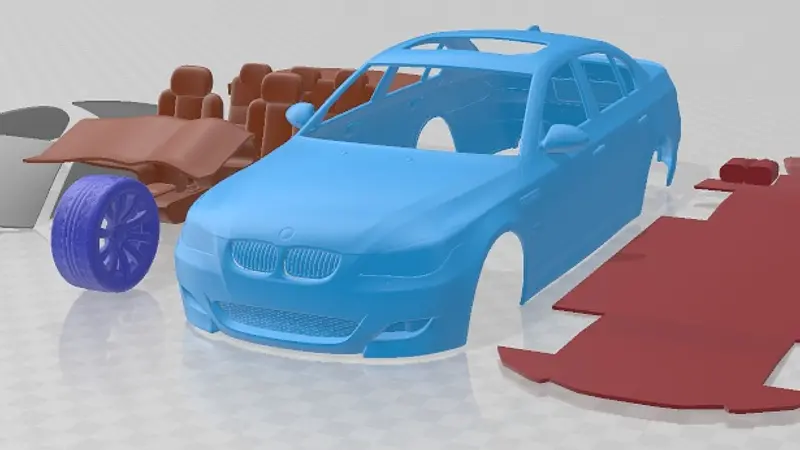 BMW M5 E60 2005 Printable Car 