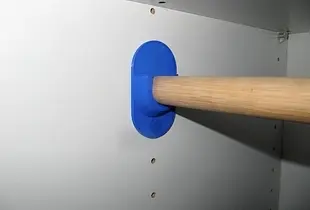 Pluggable Ikea closet bar holder