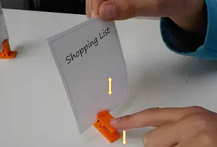 Support for paper note or target 