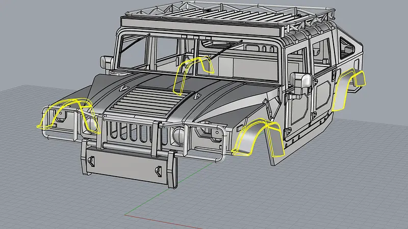 Hummer H1 Fender Flare set