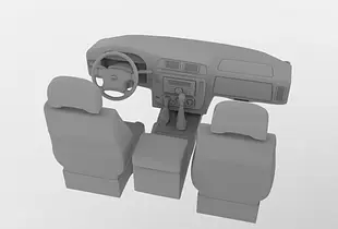 Interior for Patrol Y61 STL 3D model
