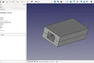 FreeCad model of power supply case