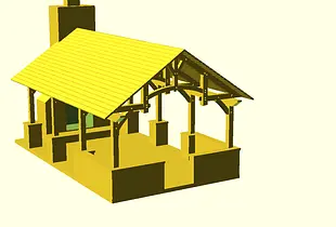 Timber Frame Pavilion Model 