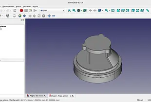 Modelo FreeCad de tapón fregaplatos