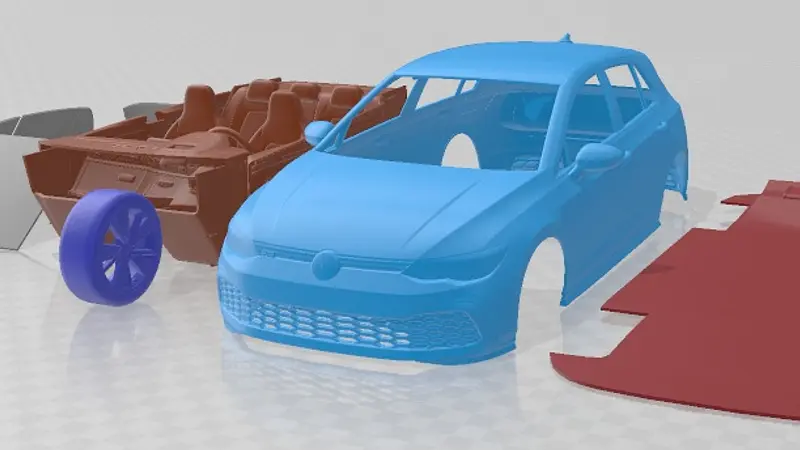 Volkswagen Golf GTE 5 Door 2020 Printable Car 