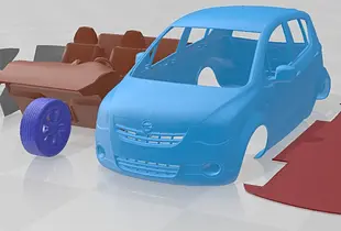 Opel Agila 2009 Printable Car 