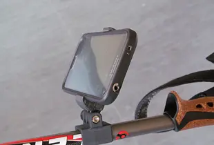 Cell holder for walking stick and Selfie Stick (need one Bluetooth Button)