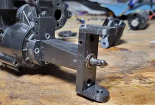 Tamiya Clod Buster Tough Axle Tube for 4 link or servo mount