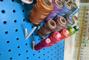 Peg Board Thread Holder