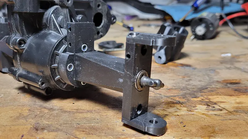 Tamiya Clod Buster Tough Axle Tube for 4 link or servo mount