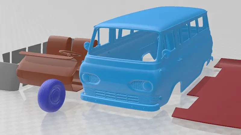 Ford E Series Falcon Club Wagon 1963 Printable Van 