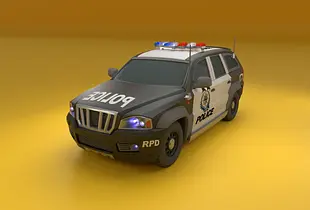 RC 1-10 Light SUV - POLICE