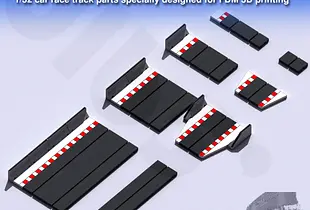 MyDigitalSlot All Straights Pack, 3D printed DIY track parts for your 1/32 Slot Car Racing Game