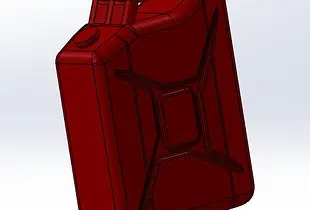 RC Crawler Scale Gas Can (Jerrycan) 1/4-20 Lay-down Screw Mount