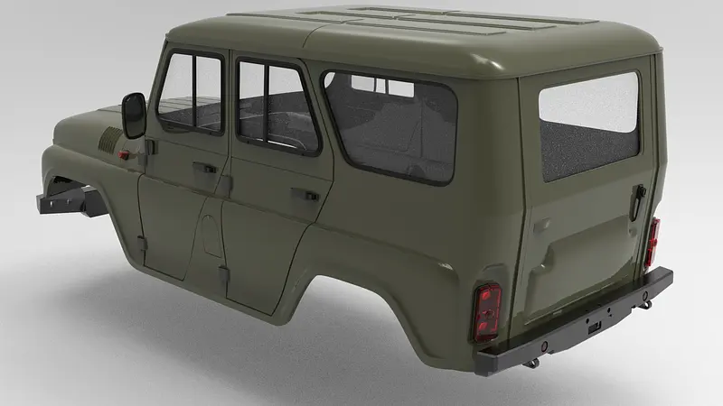 UAZ Hunter, УАЗ Хантер, STL 3D model for RC car chassis