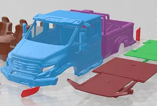 GAZ Vepr Next Double Cab Pickup Truck 2017 Printable 