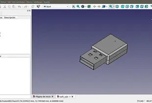 Modelo FreeCad de wifi usb