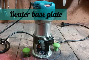 Router base plate template and knobs