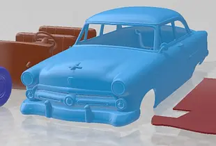 Ford Mainline (70A) Tudor Sedan 1952 Printable Car 