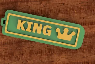 Royal Wordplay Backpack Charm: Be the King of Style