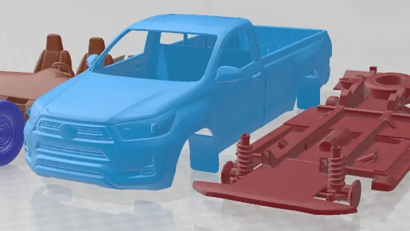 Toyota Hilux Regular Cab 2021 Printable Car 