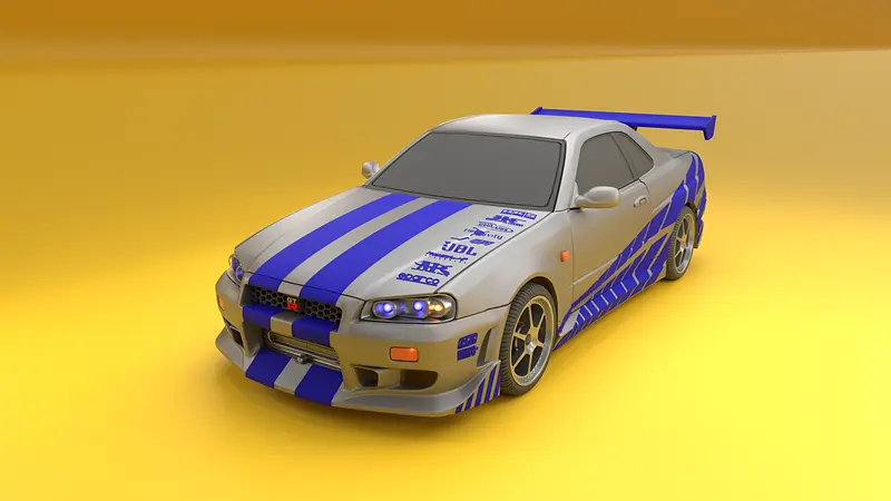 RC 1/10 Skyline r34 - Fast & Furious - TT-02