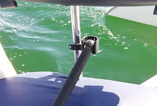 Locking device for tiller.