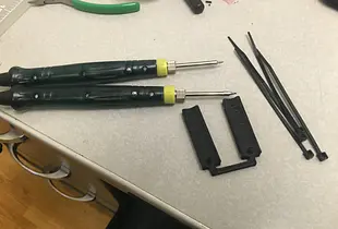 Desoldering tweezers from two USB soldering irons