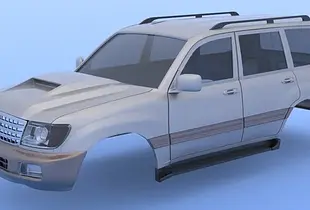 STL custom bonnet hood for Land Cruiser 100