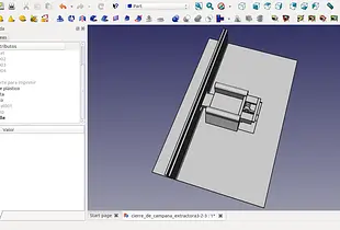 Modelo FreeCad de cierre de campana extractora