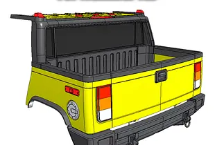 3D PRINTED RC CAR HUMMER H2 SUT Conversion kit by AN3DRC