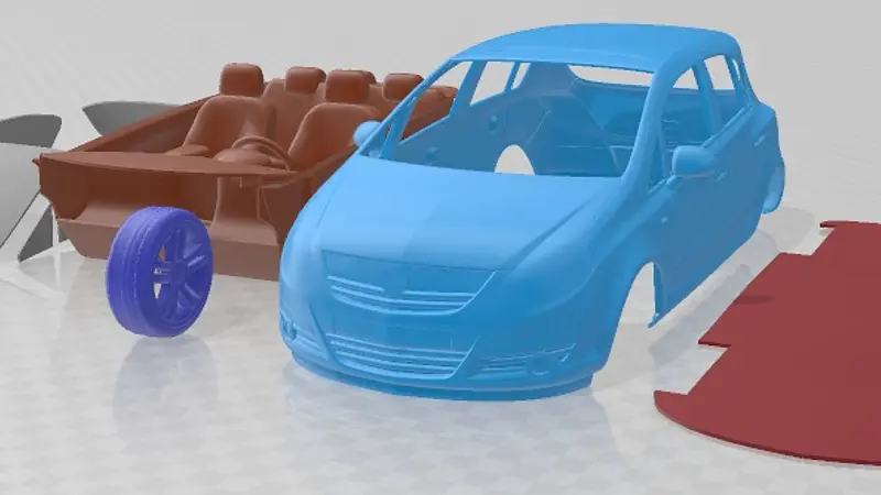 Opel Corsa 2007 Printable Car 