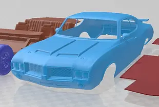 Oldsmobile Cutlass 442 1971 Printable Car 