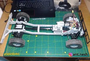 3D Printed Hummer H1 Chassis by AN3DRC