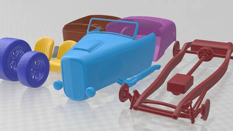 Ford 32 Hot Rod Custom Roadster Printable Car 