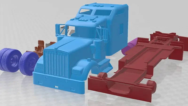 Kenworth W900 Sleeper Cab Trailer 2014 Printable Cabin Truck 