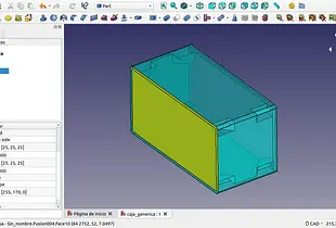 Modelo FreeCad de caja genérica