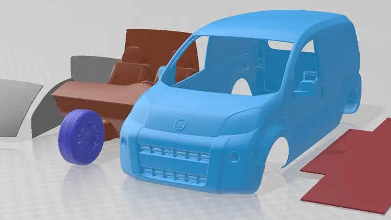 Fiat Fiorino 2008 Printable Van 