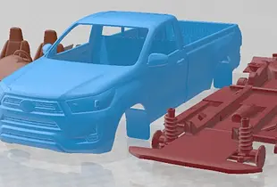 Toyota Hilux Regular Cab 2021 Printable Car 
