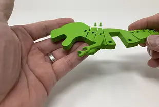 Motorized, Articulated T Rex(ish) Pin Walker